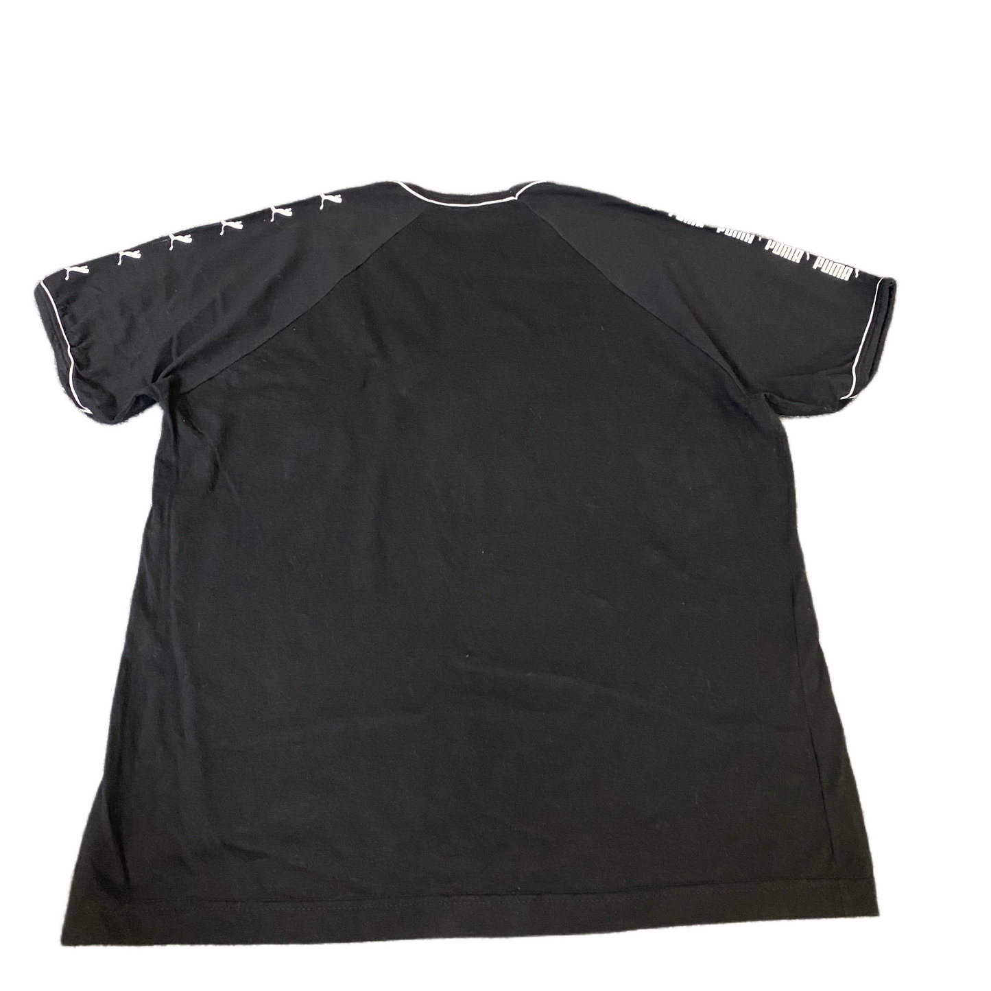 PUMA T-Shirt Womens Large Black Graphic Logo Short Sleeve Crew Neck Pullover Tee