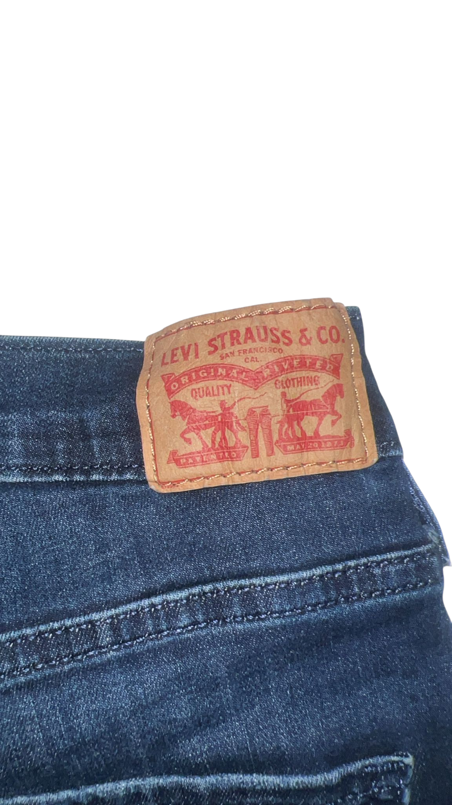 Levi's Jeans Womens Large Blue Denim Mile High Super Skinny Fit Pockets Outdoor