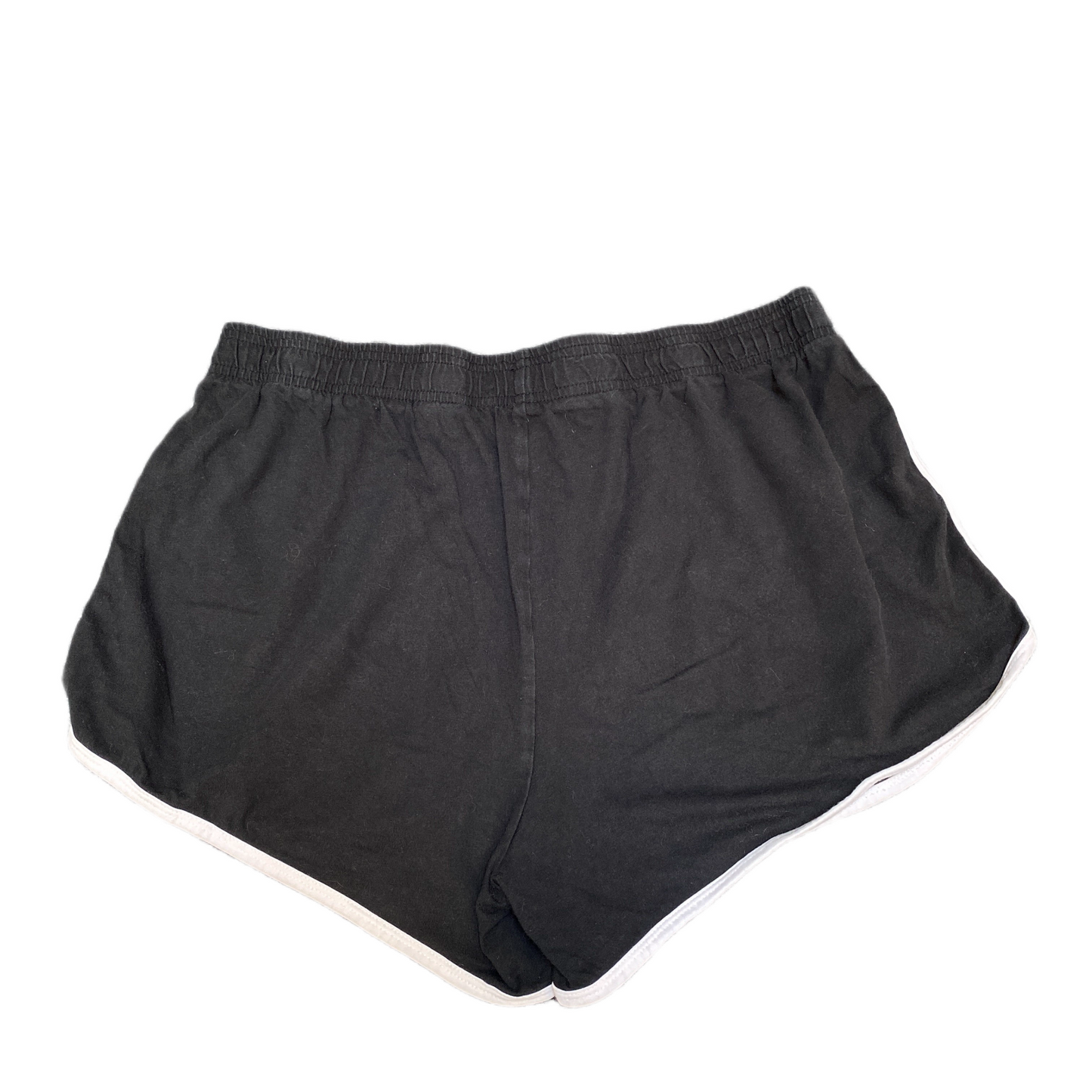 Running Sprinter Shorts Women L 30" Waist Black Athletic Gym Workout Dolphin Hem