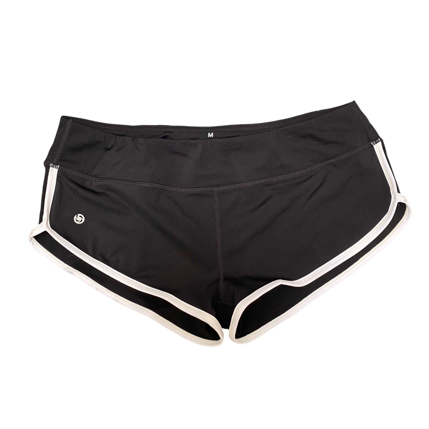 Sprinter Shorts Womens Medium Black Nylon Yoga Training High Waisted Stertch