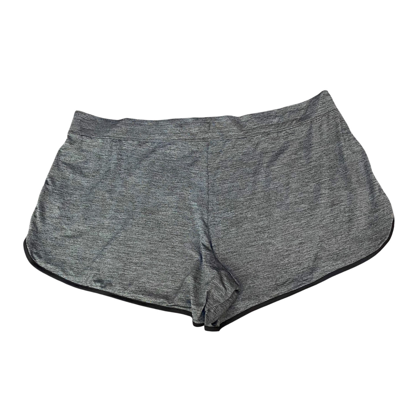 Running Sprinter Shorts Womens 2XL Grey Athletic Fit Gym Workout Elastic Waist