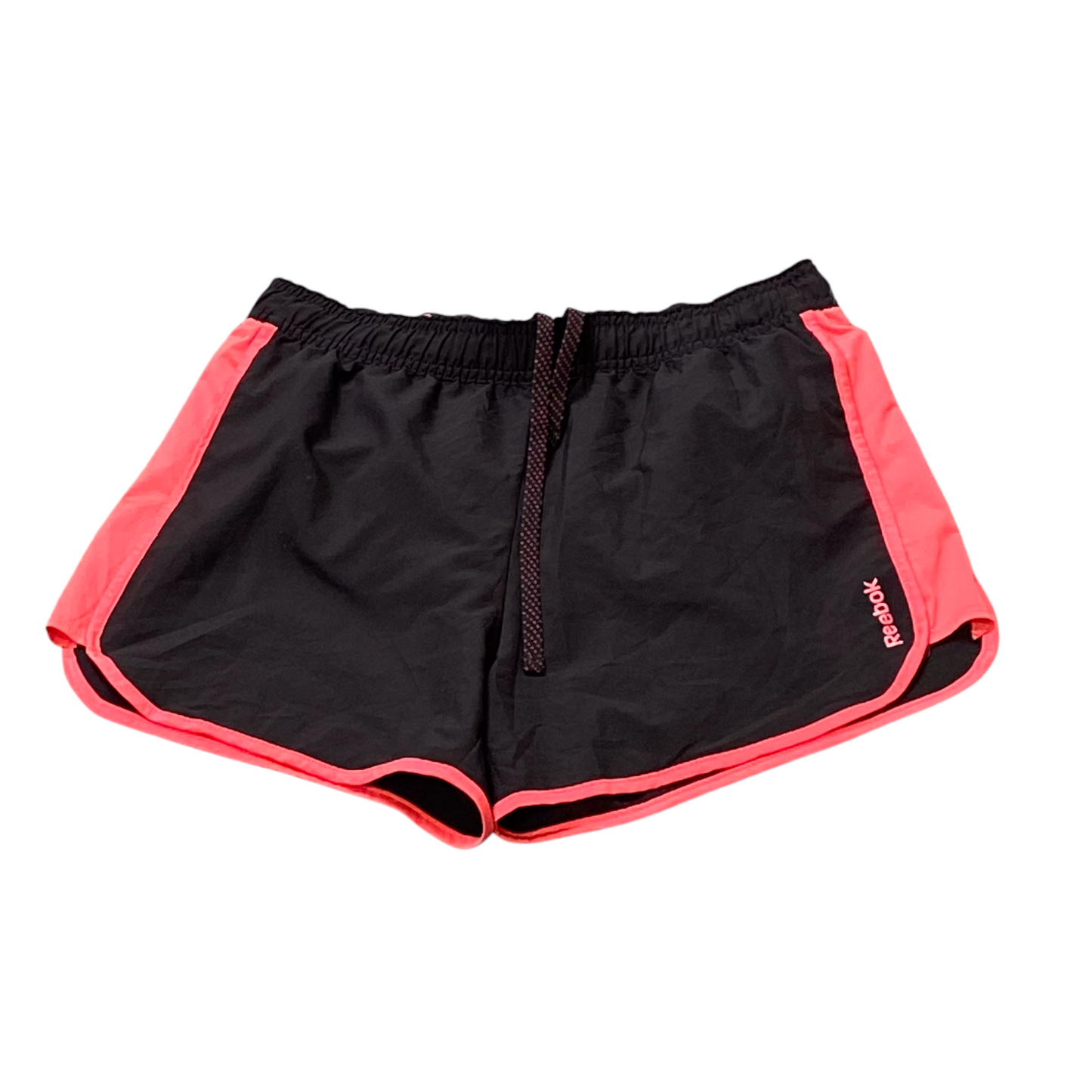 Reebok Running Sprinter Shorts Womens S Black Play Dry Black Tangerine Athletic