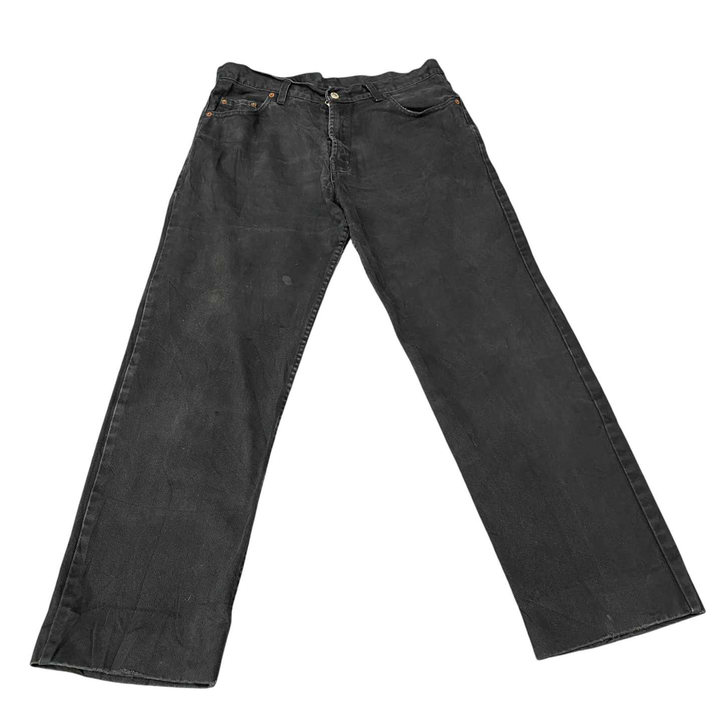 Levi's 501 Jeans Mens 31" Waist Black Premium High Waisted Streetwear Grunge