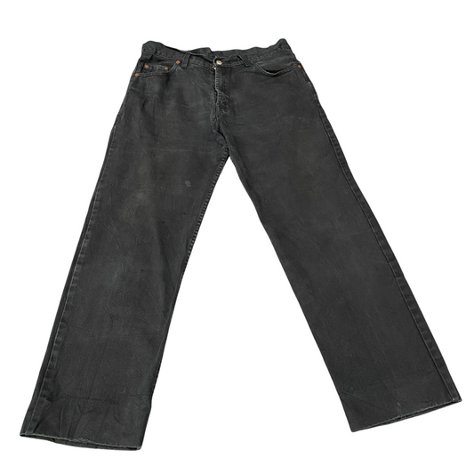 Levi's 501 Jeans Mens 31" Waist Black Premium High Waisted Streetwear Grunge