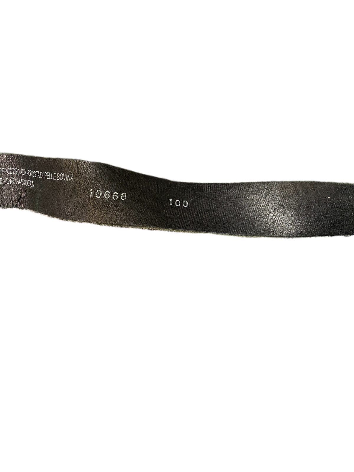 Waist Belt Mens Black Leather Adjustable Rectangular Silver Pin Buckle 42 inches