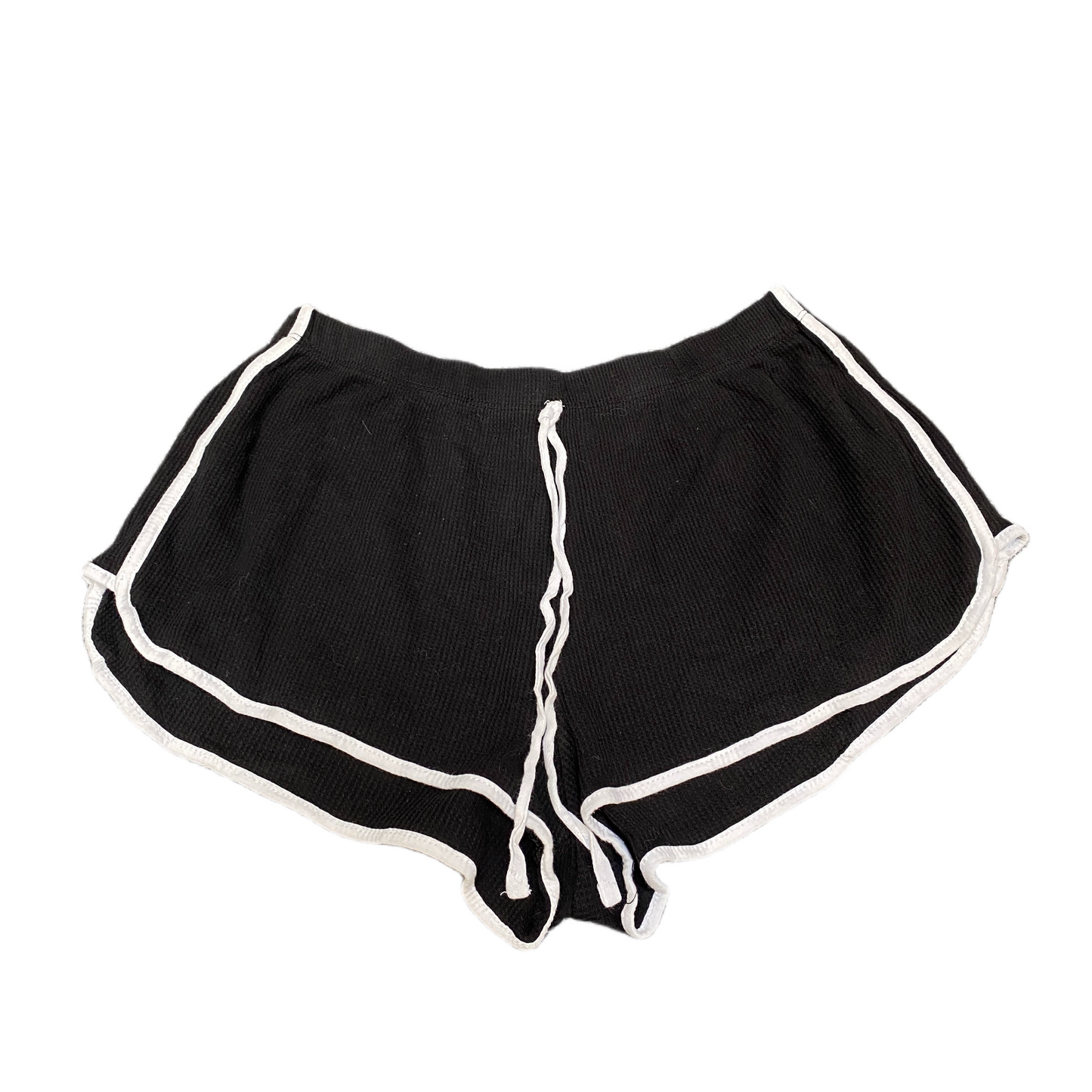 Running Sprinter Shorts Women S 23" Waist Black Athletic Workout Gym Dolphin Hem