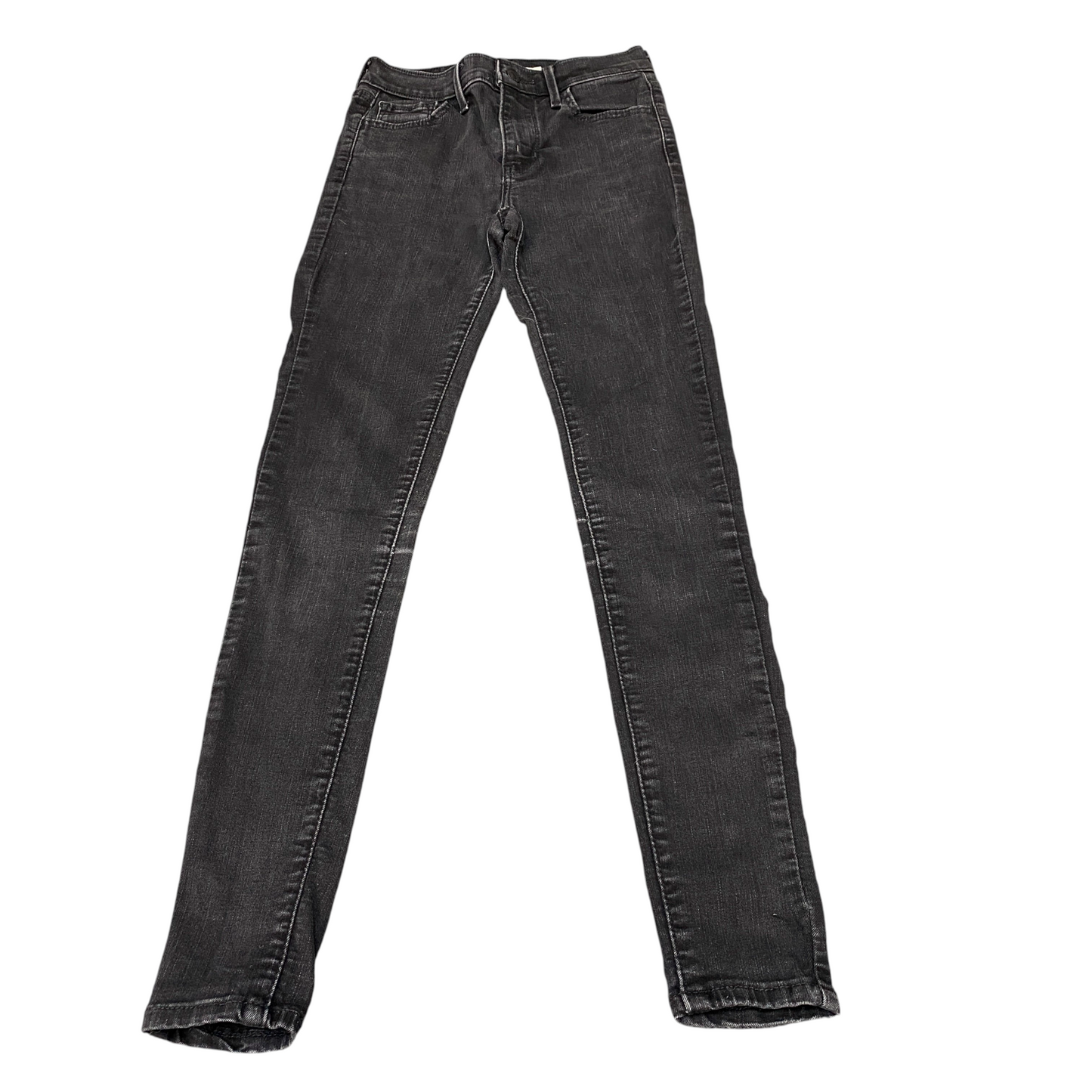 Levi's Jeans Womens 24" Waist Black Flat Front 720 High Rise Super Skinny Leg