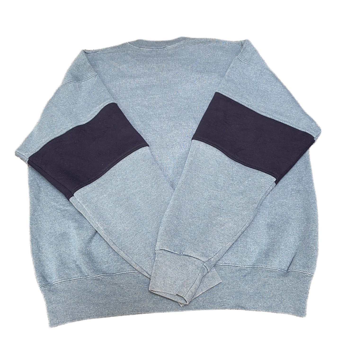 Nike Reworked Sweatshirt Mens XL Navy Blue Embroidered Spellout Logo Vintage Y2K