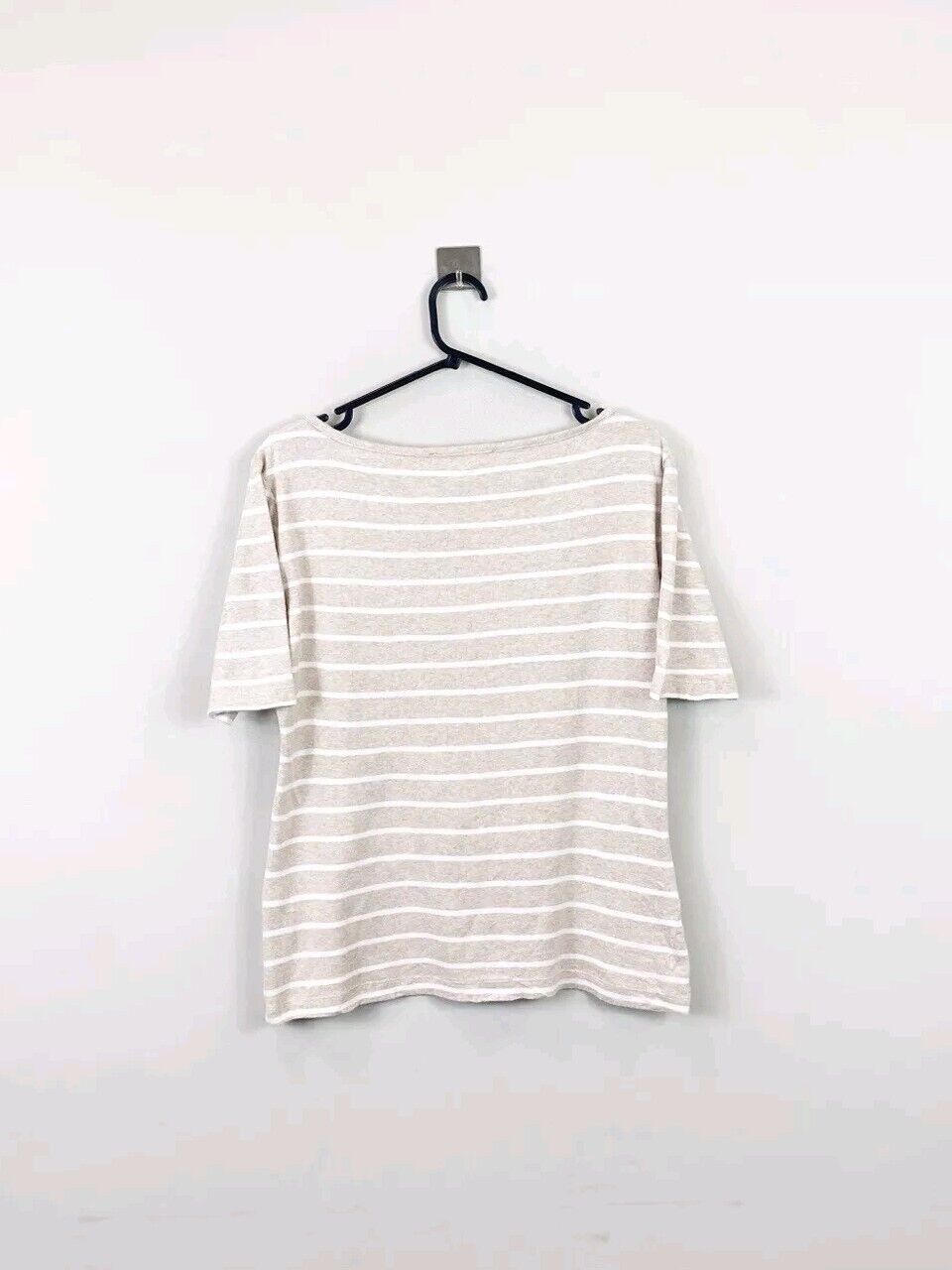 Tommy Hilfiger T Shirt Beige Stripes Womens L