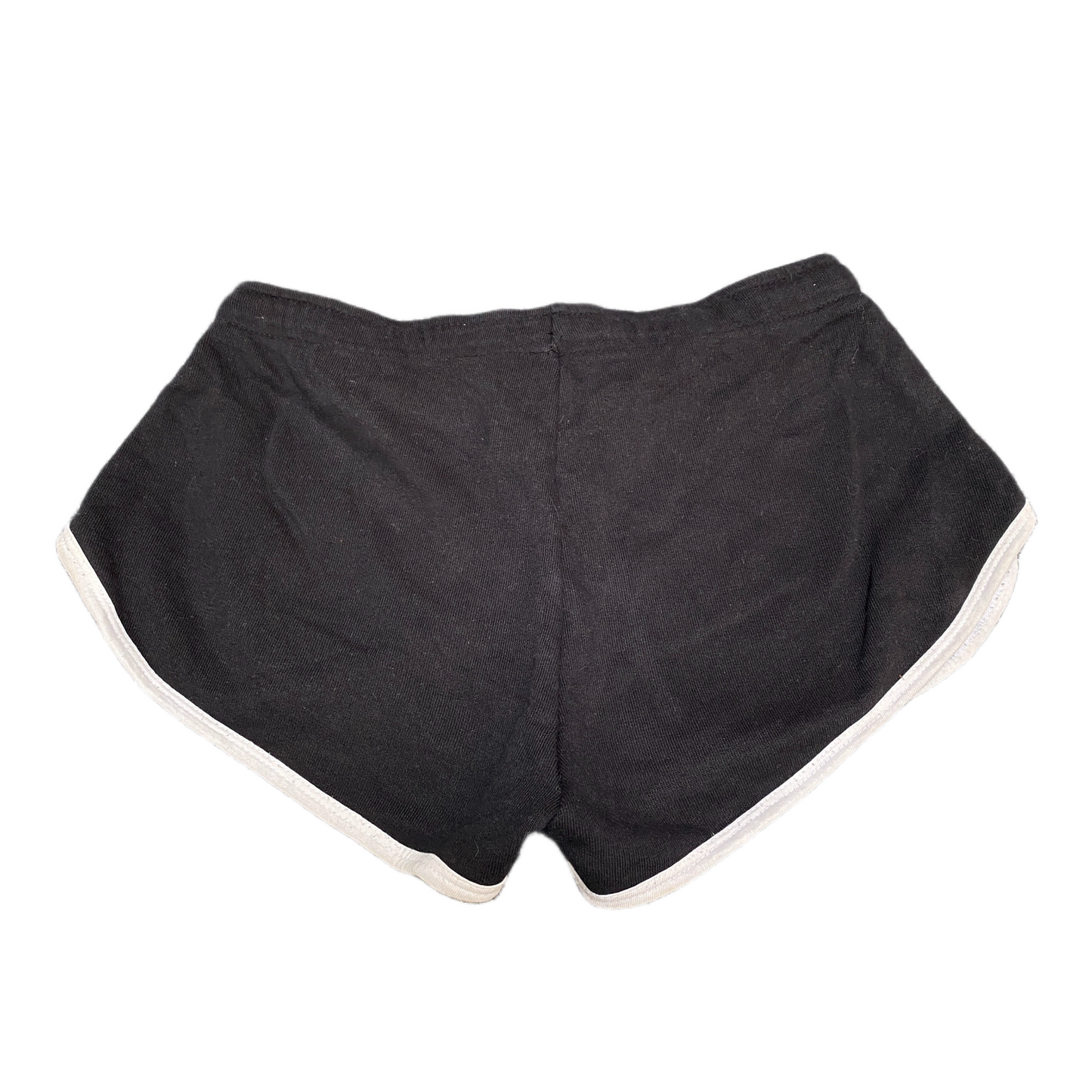 Running Sprinter Shorts Womens 2XS 25" Waist Black Athletic Workout Dolphin Hem