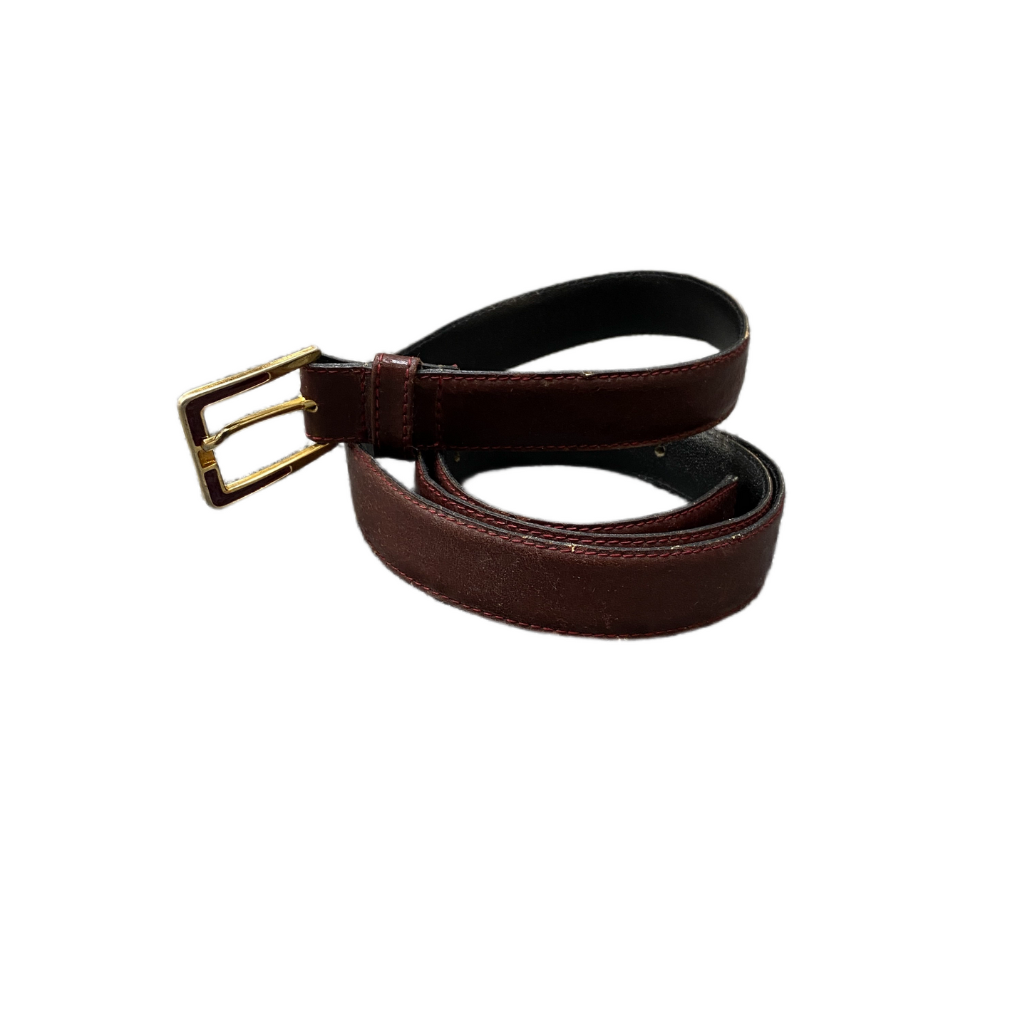 Mens Waist Belt Brown Leather Casual Formal Adjustable Pin Buckle 42.5 inches