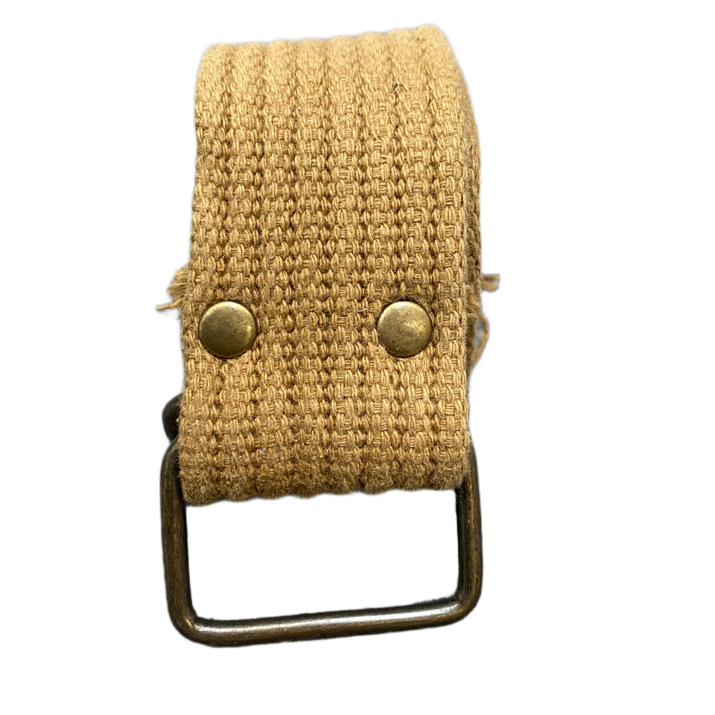 Men's Yoga Belt Beige Canvas Adjustable Metal D-Ring Buckle 22 inches