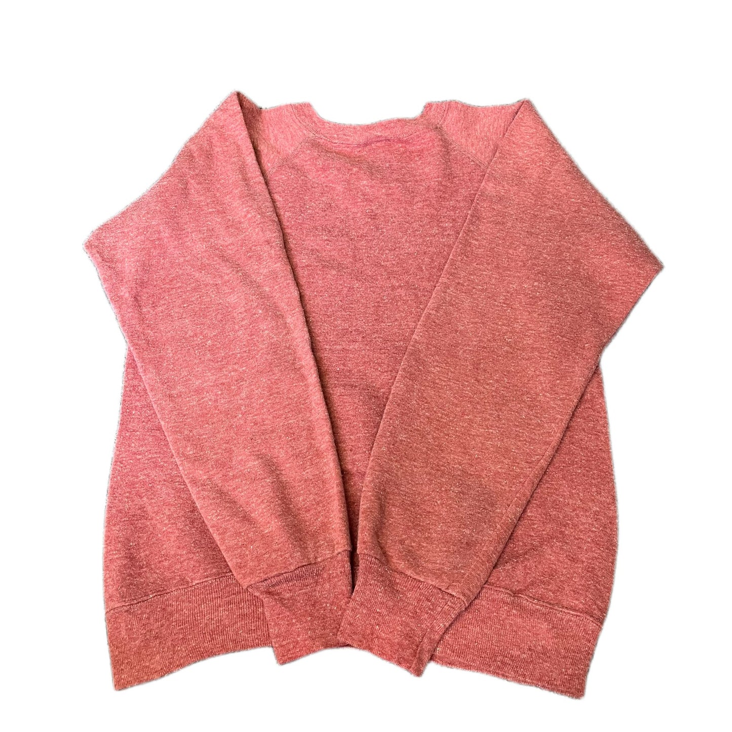 Vtg Ms Lee Sweatshirt Womens Medium Red Heather Fleece Lined Crewneck Pullover