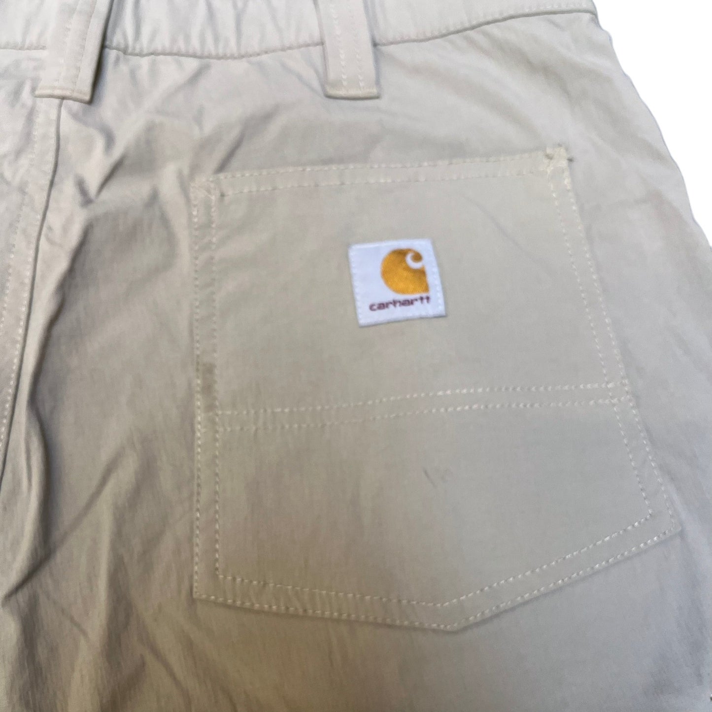 Carhartt Cargo Shorts Fits as Mens Large 33" Waist Beige Relaxed Fit Outdoor