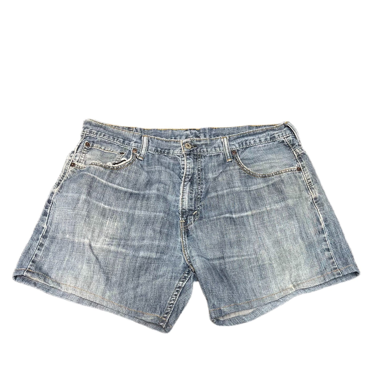 Levi's 569 Loose Straight Denim Shorts Fits as Mens XL 37" Waist Blue Red Tab