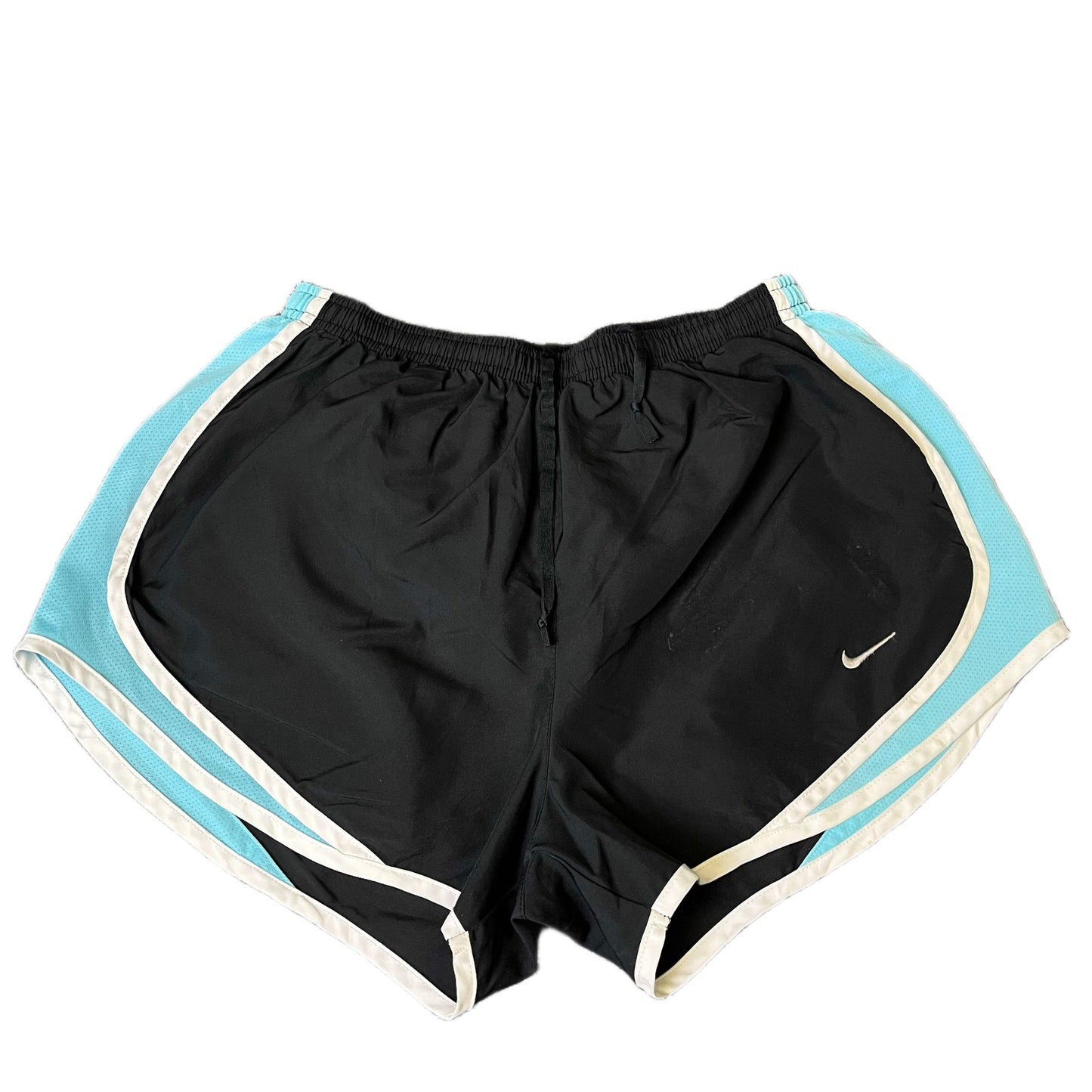Nike Running Sprinter Shorts Fits as Women S 25" Waist Black Workout Dolphin Hem