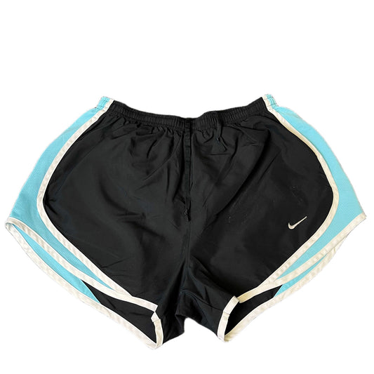 Nike Running Sprinter Shorts Fits as Women S 25" Waist Black Workout Dolphin Hem