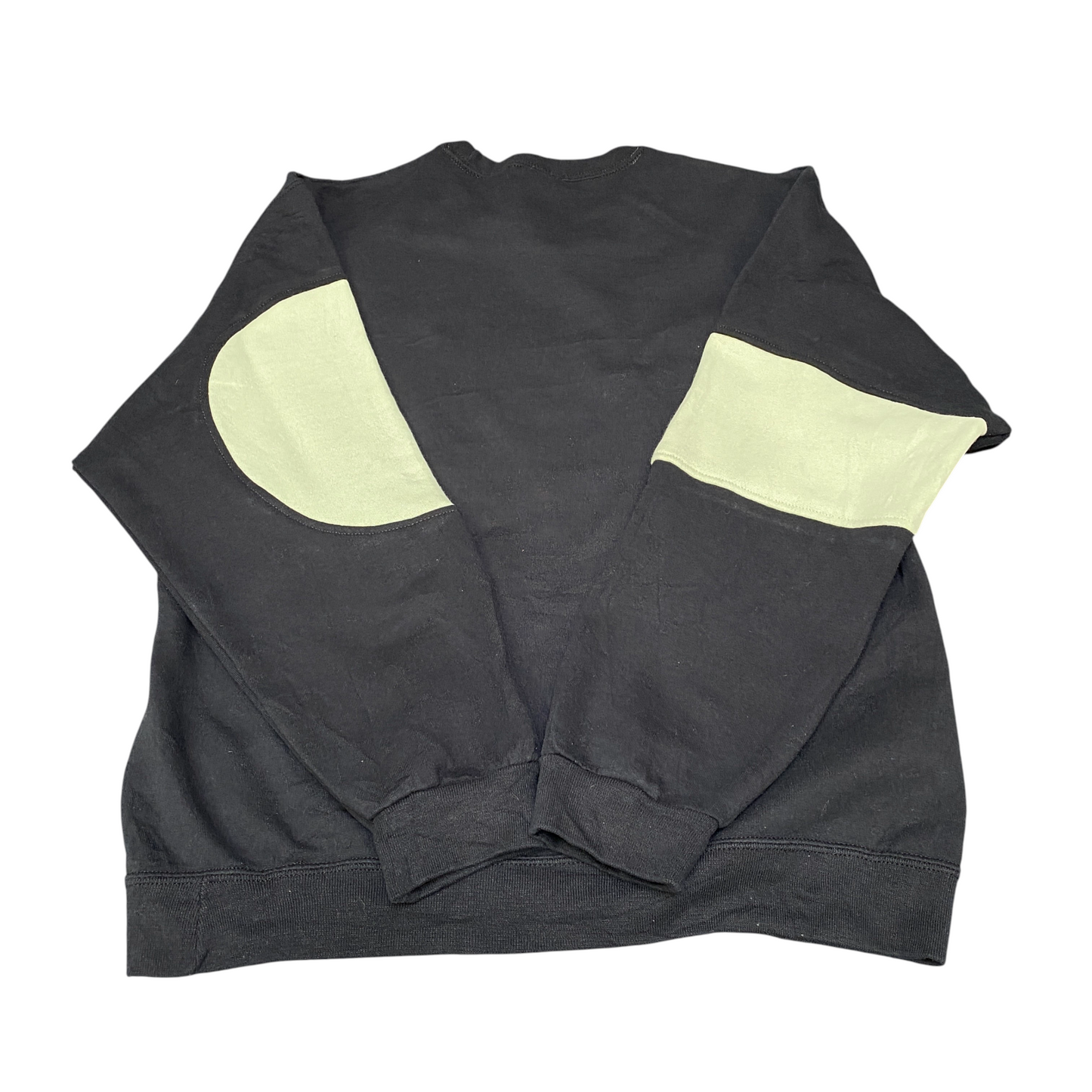 Nike Reworked Sweatshirt Men M Green Black Embroidered Spellout Logo Vintage Y2K