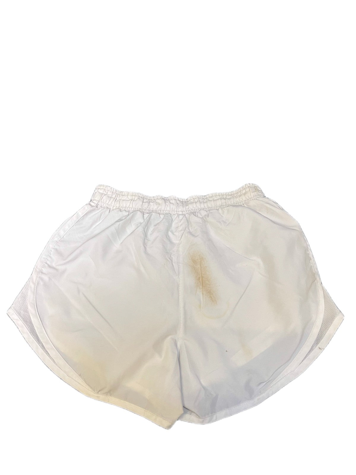 Nike Running Shorts Fits as Womens Small 23" Waist White Performance Dolphin Hem