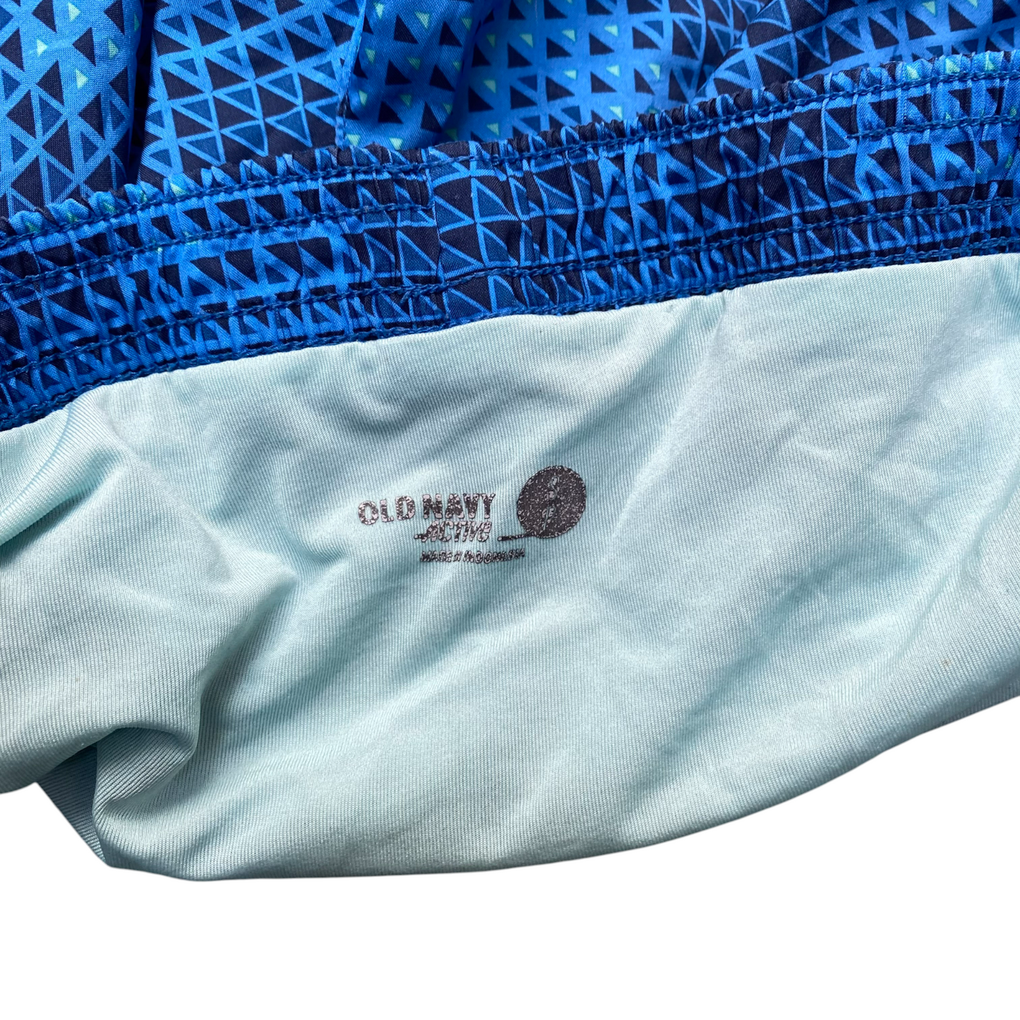 Athletic Two-Toned Shorts Womens Small Blue Elastic Waist Dolphin Hem Athletic