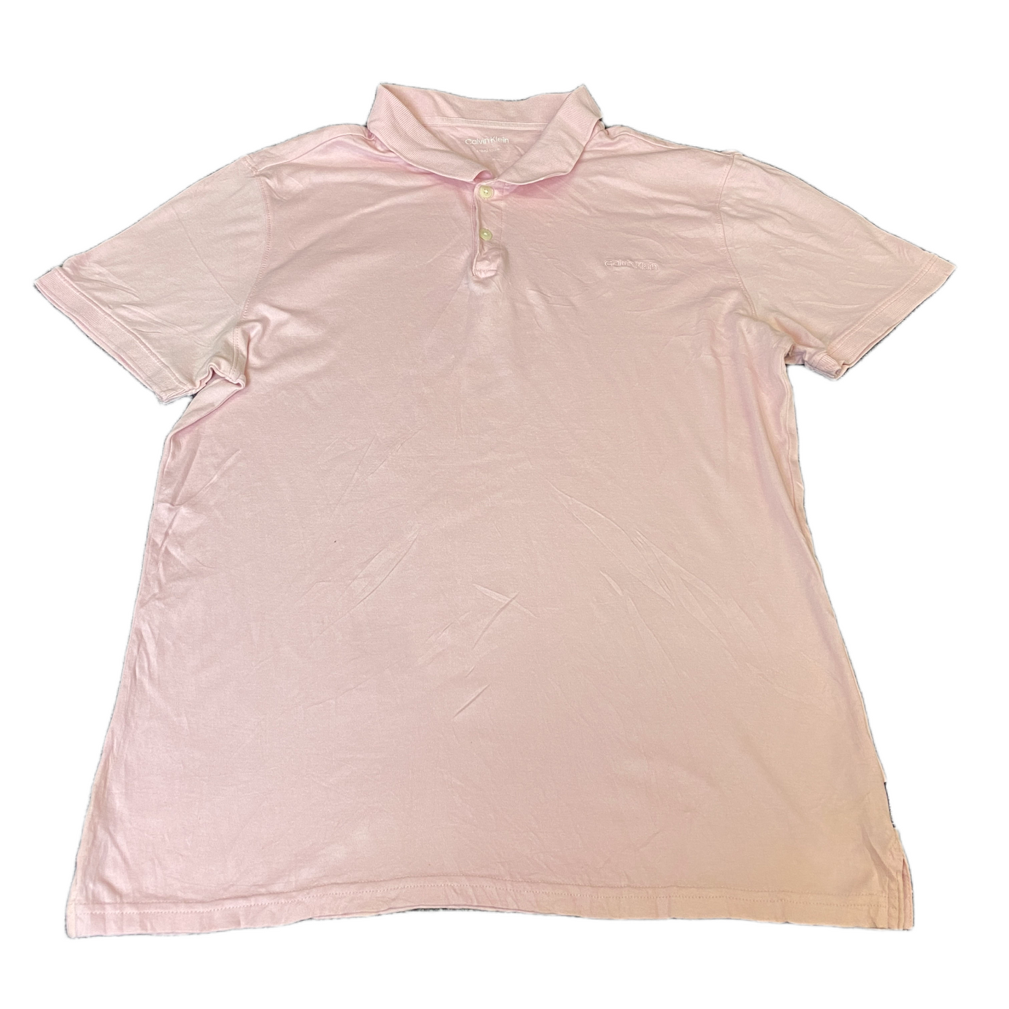Calvin Klein Polo Shirt Womens Small Pink Golf Performance Short Sleeve Popover