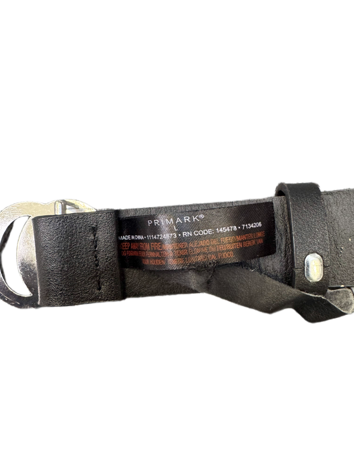 Primark Waist Belt Womens Synthetic Double-Circle Faux Pearls Buckle 38.5 Inches
