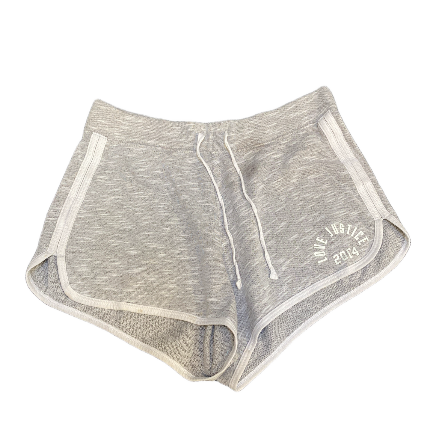 Running Sprinter Shorts Womens M 28" Waist Grey Athletic Gym Workout Dolphin Hem