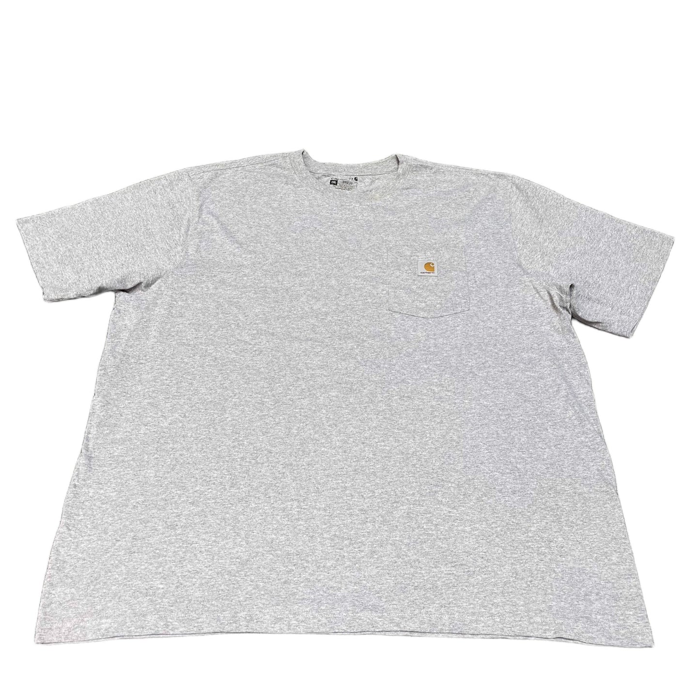 Carhartt Pocket T-Shirt Mens XL Grey Heather Loose Fit Short Sleeve Workwear Tee