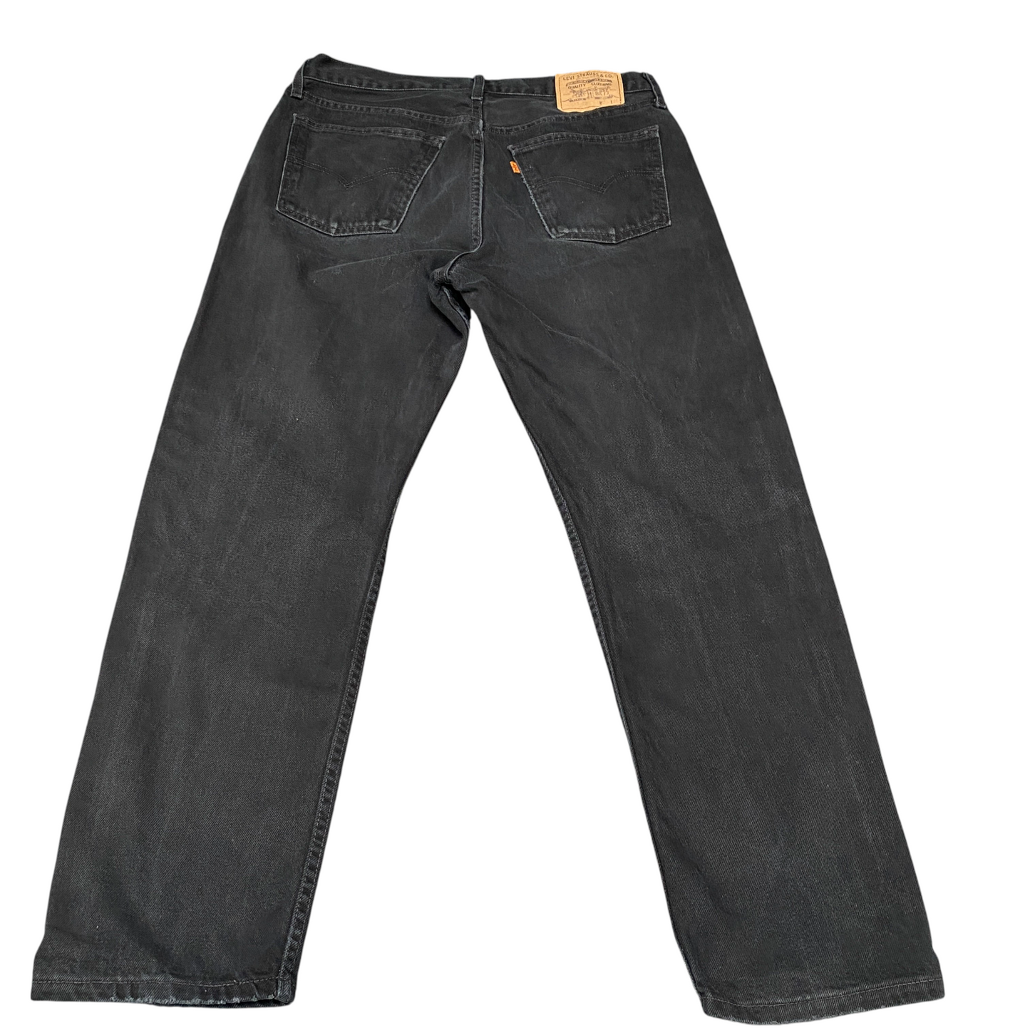 Levi's Jeans Mens 35" Waist Black Super Stretch Streetwear Grunge Straight Leg