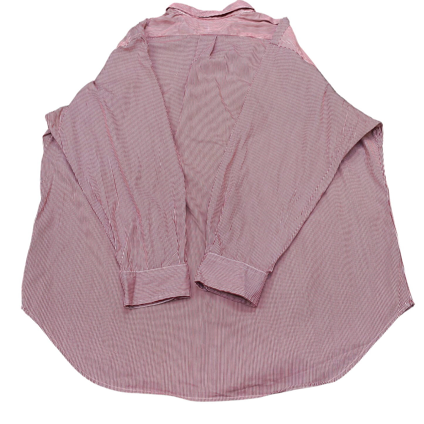 Ralph Lauren Formal Shirt Mens XL Red Striped Classic Fit Long Sleeve Button Up