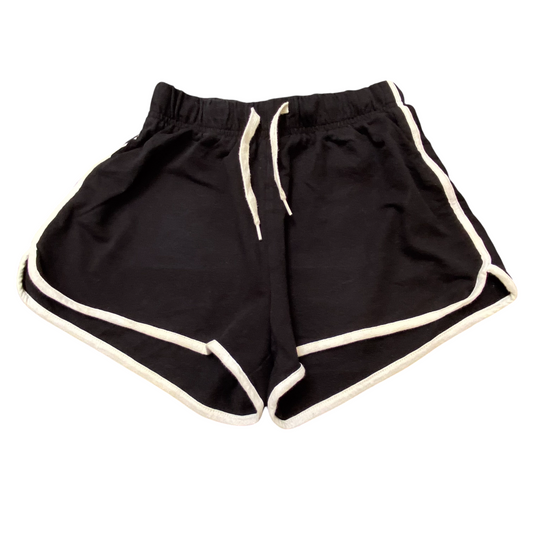 H&M Sprinter Running Shorts Girls 20W Black Elastic Waist Drawstring Athletic