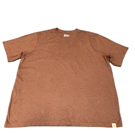 Carhartt T-Shirt Mens XL Brown Graphic Logo Relaxed Fit Short Sleeve Summer Tee