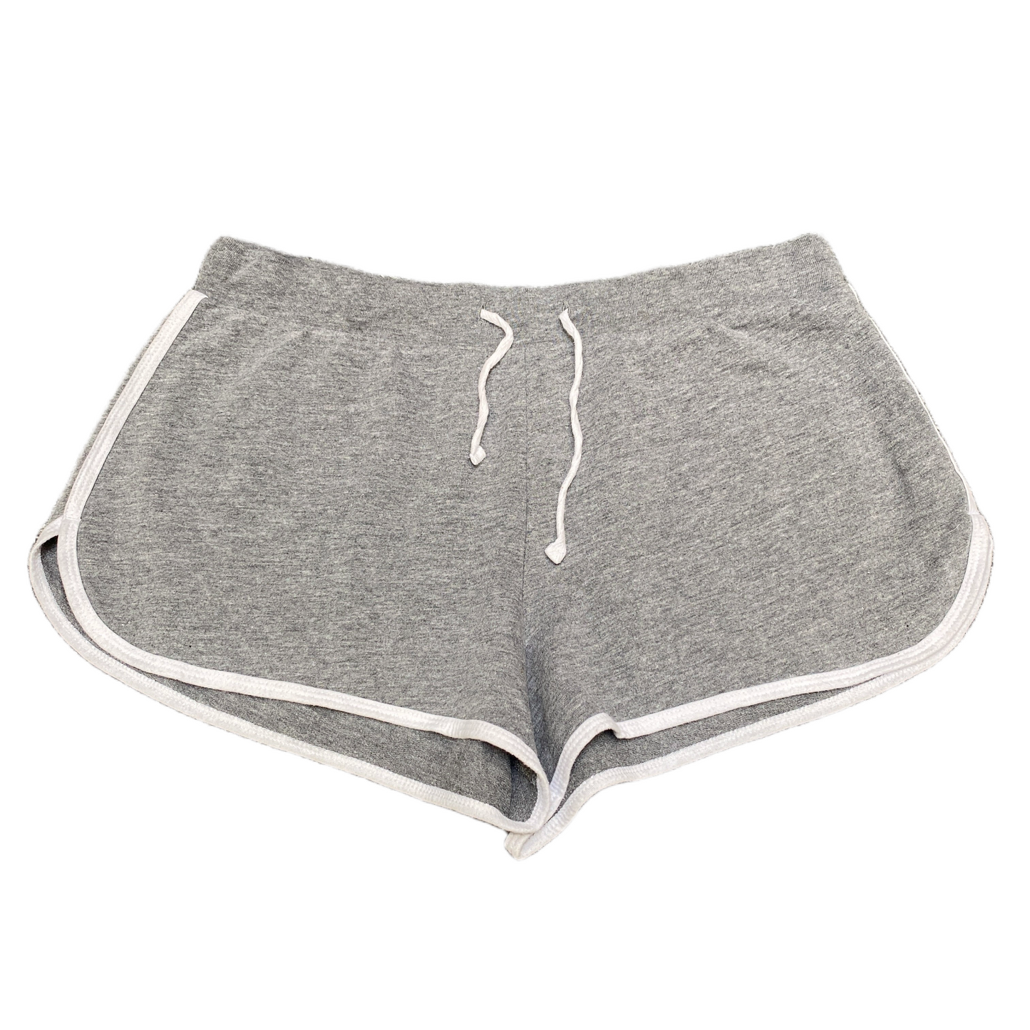Running Sprinter Shorts Womens L 30" Waist Grey Athletic Gym Stretch Dolphin Hem