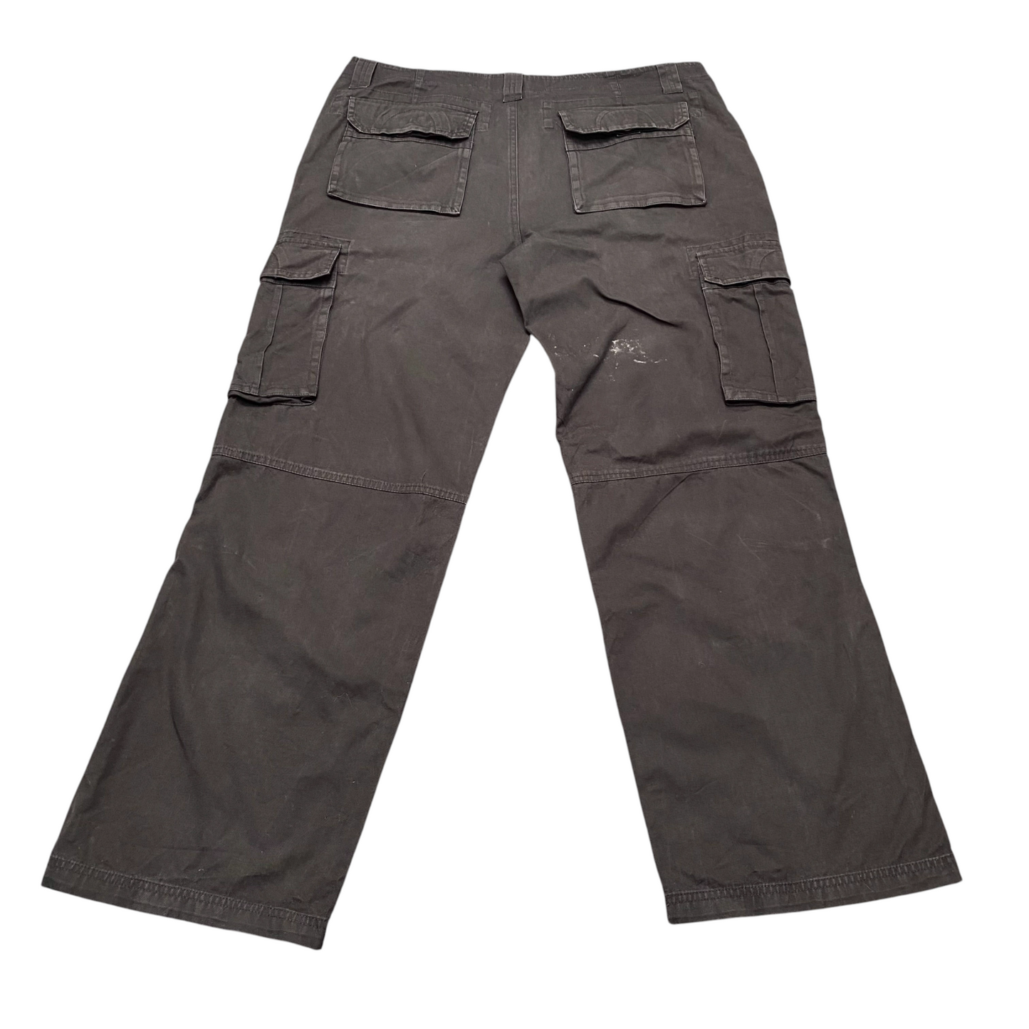 Cargo Trousers Men's XL Black Pockets Casual Straight Leg Workwear Outdoor