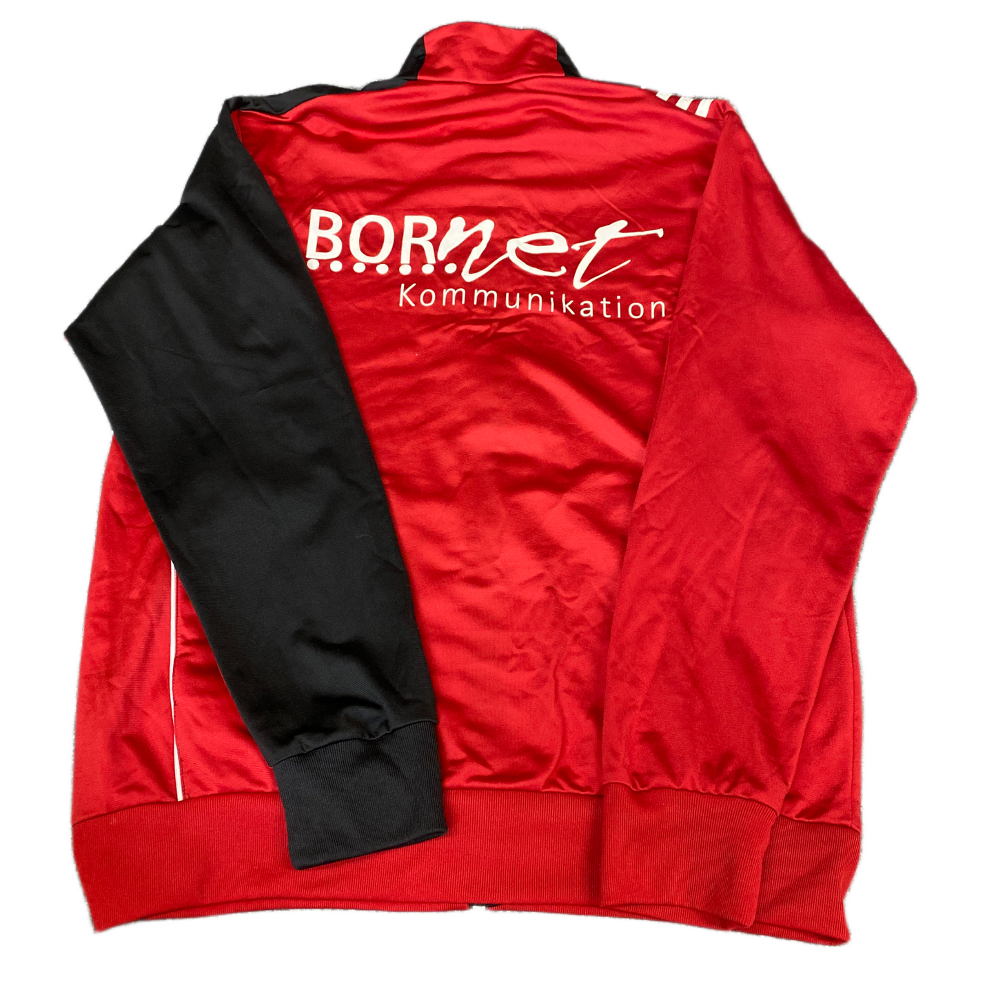 Adidas Track Jacket Mens M Red Black SG Borken R.Klinkenbusch Mock Neck Full Zip