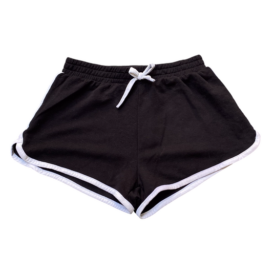 Btween Sprinter Running Shorts Women 24W Black Elastic Waist Drawstring Athletic