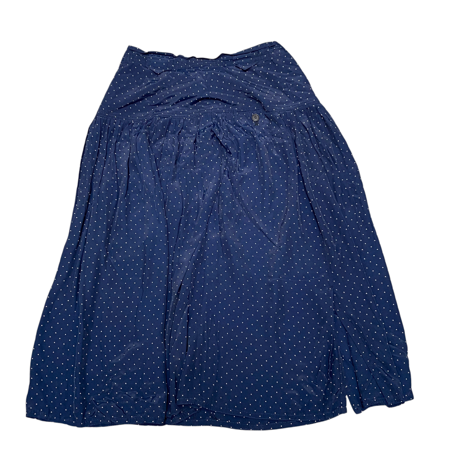 Flick Aktuell Fit & Flare Skirt Women's M Blue White Polka Dot Casual Pleated