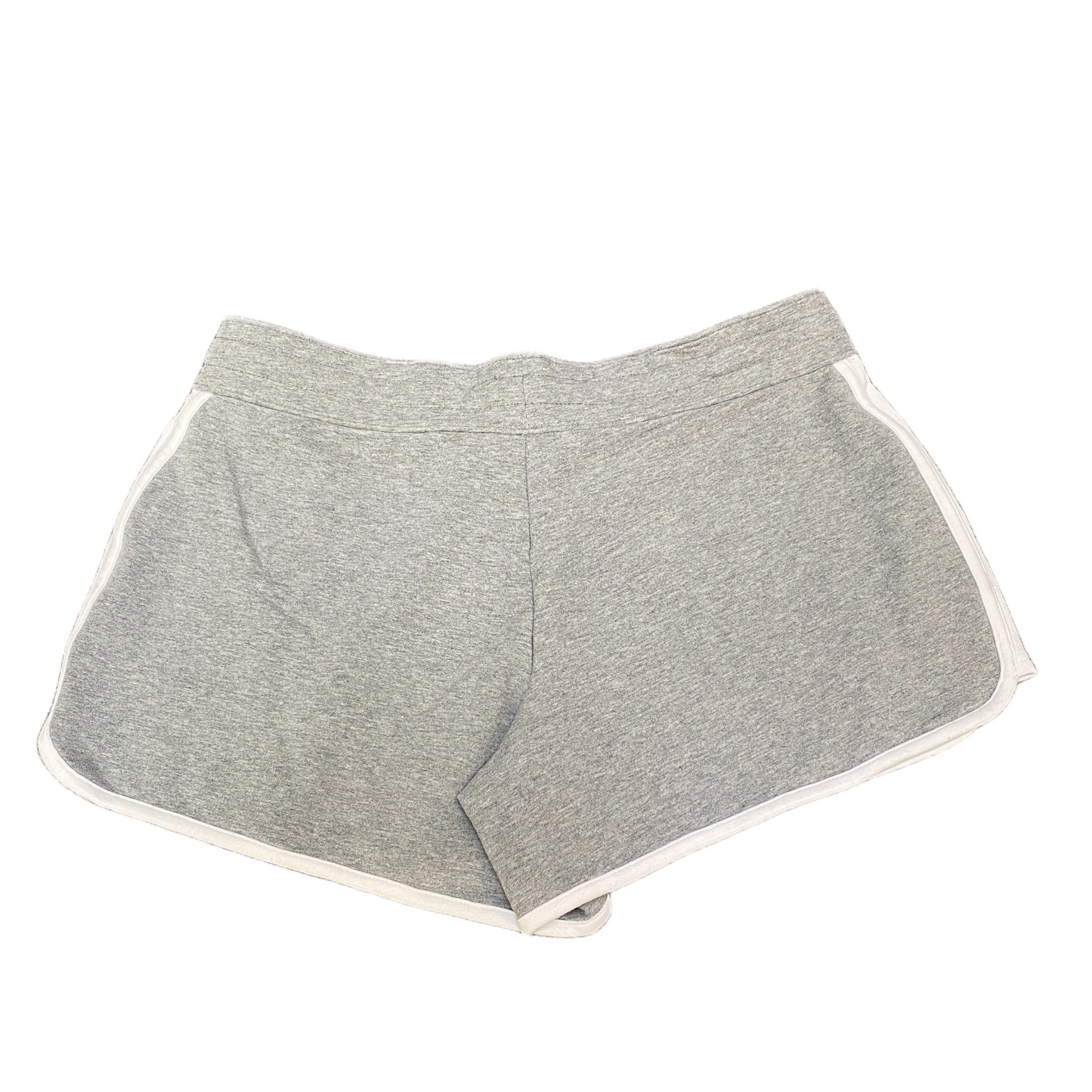 Running Sprinter Shorts Womens L 33" Waist Grey Athletic Gym Workout Dolphin Hem
