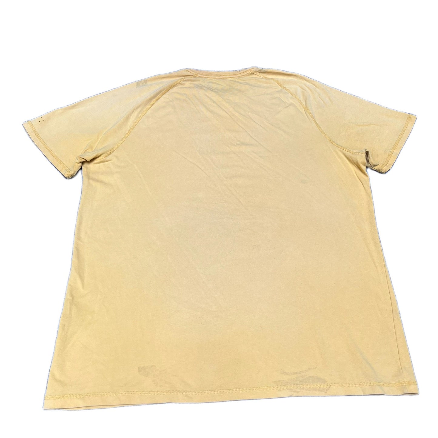 Carhartt T-Shirt Mens Large Yellow Graphic Logo Relaxed Fit Short Sleeve Tee