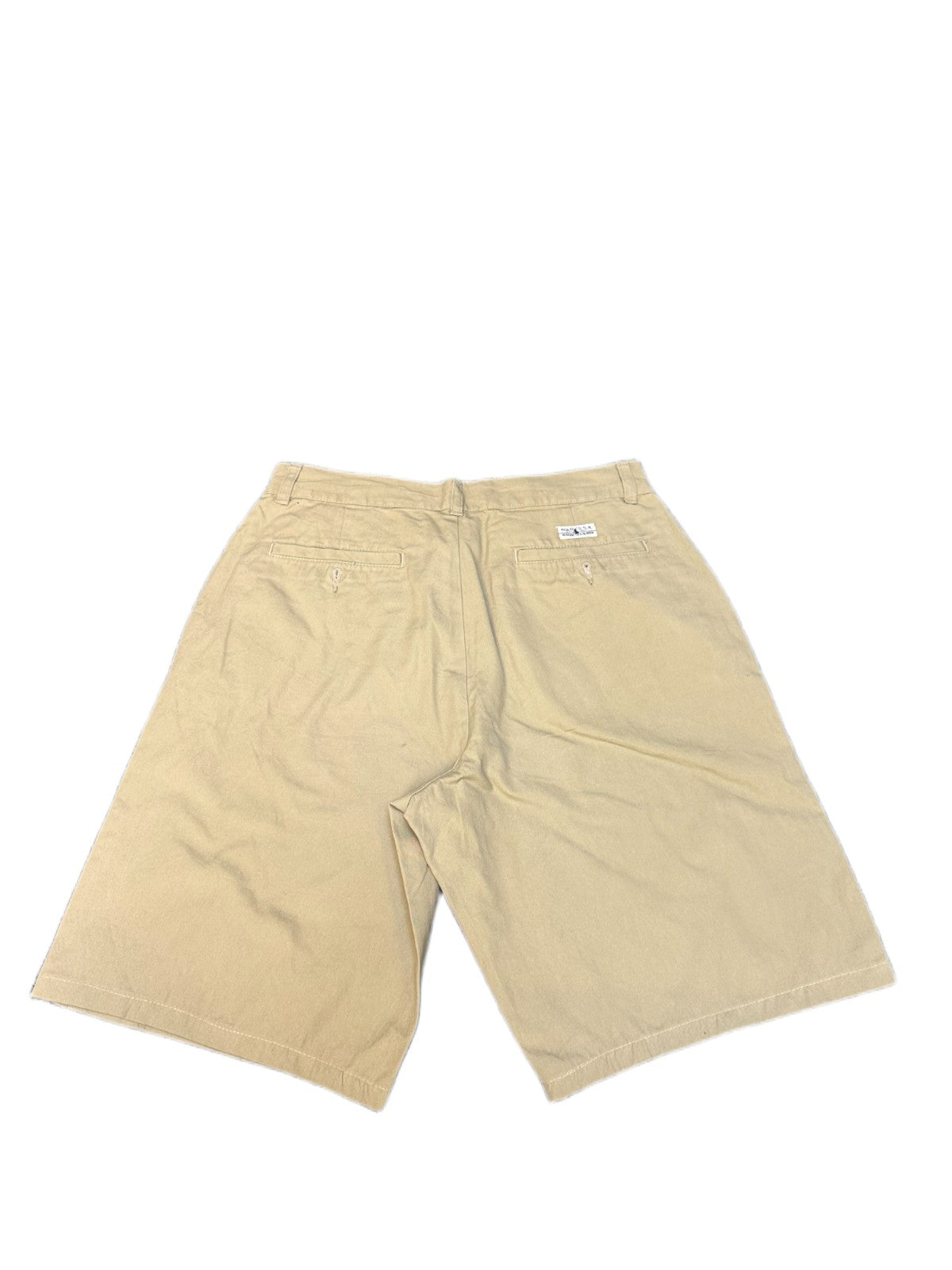 Polo Ralph Lauren Chino Shorts Fits as Womens Medium 29" Waist Khaki Flat Front
