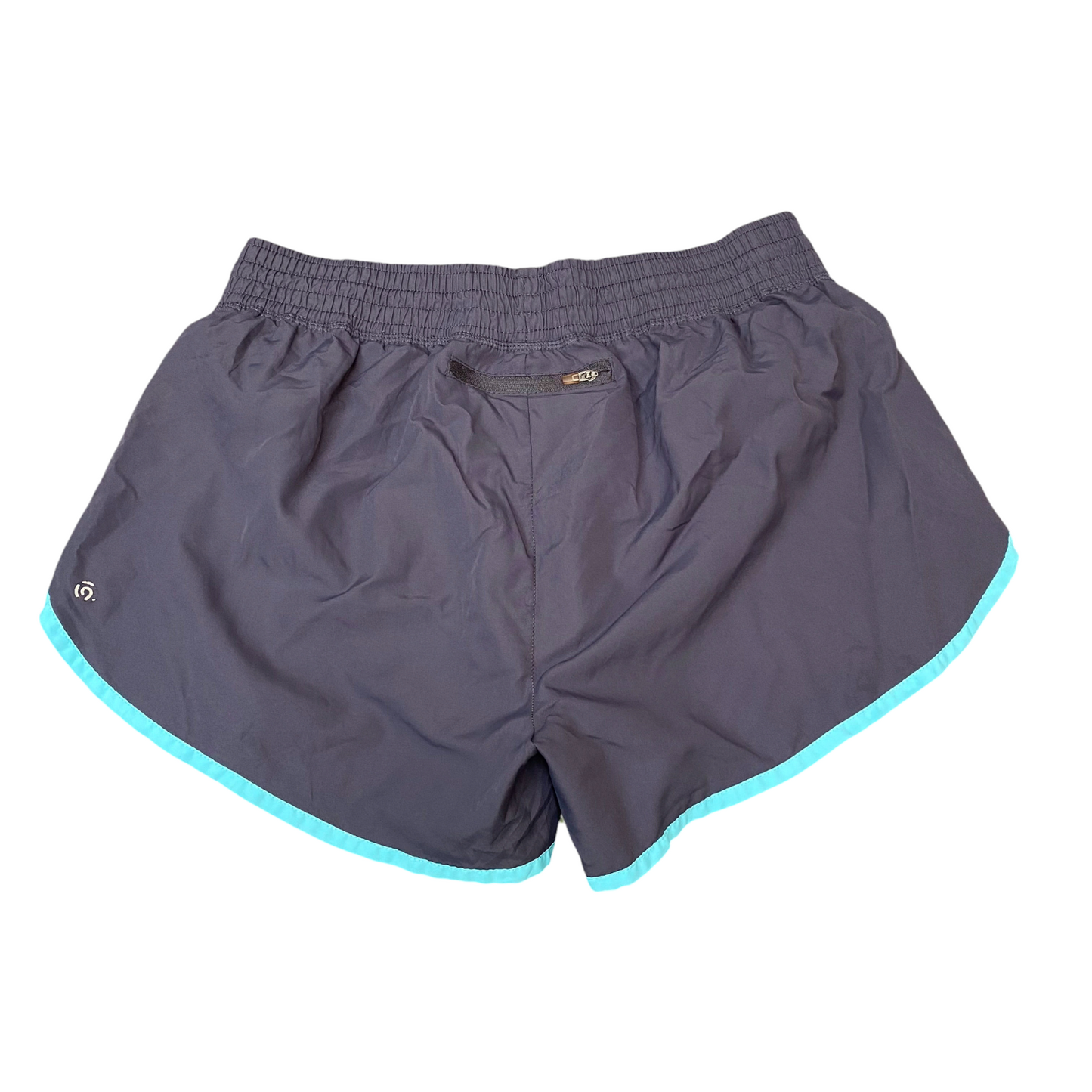 Champion Sprinter Shorts Womens L Blue Gym Running Elastic Waist Drawstring