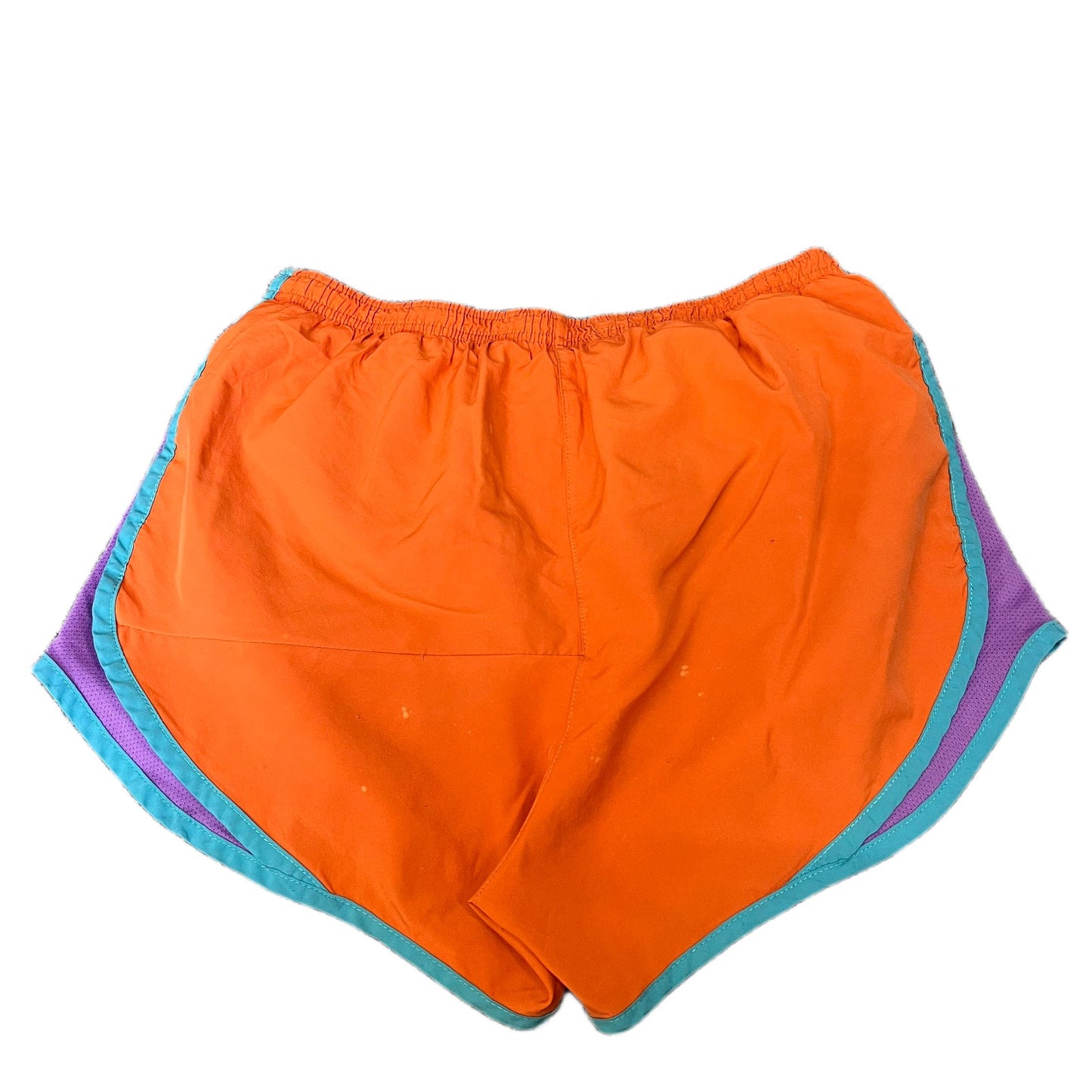 Nike Dri-FIT Running Shorts Womens Small 26" Waist Orange Purple Dolphin Hem