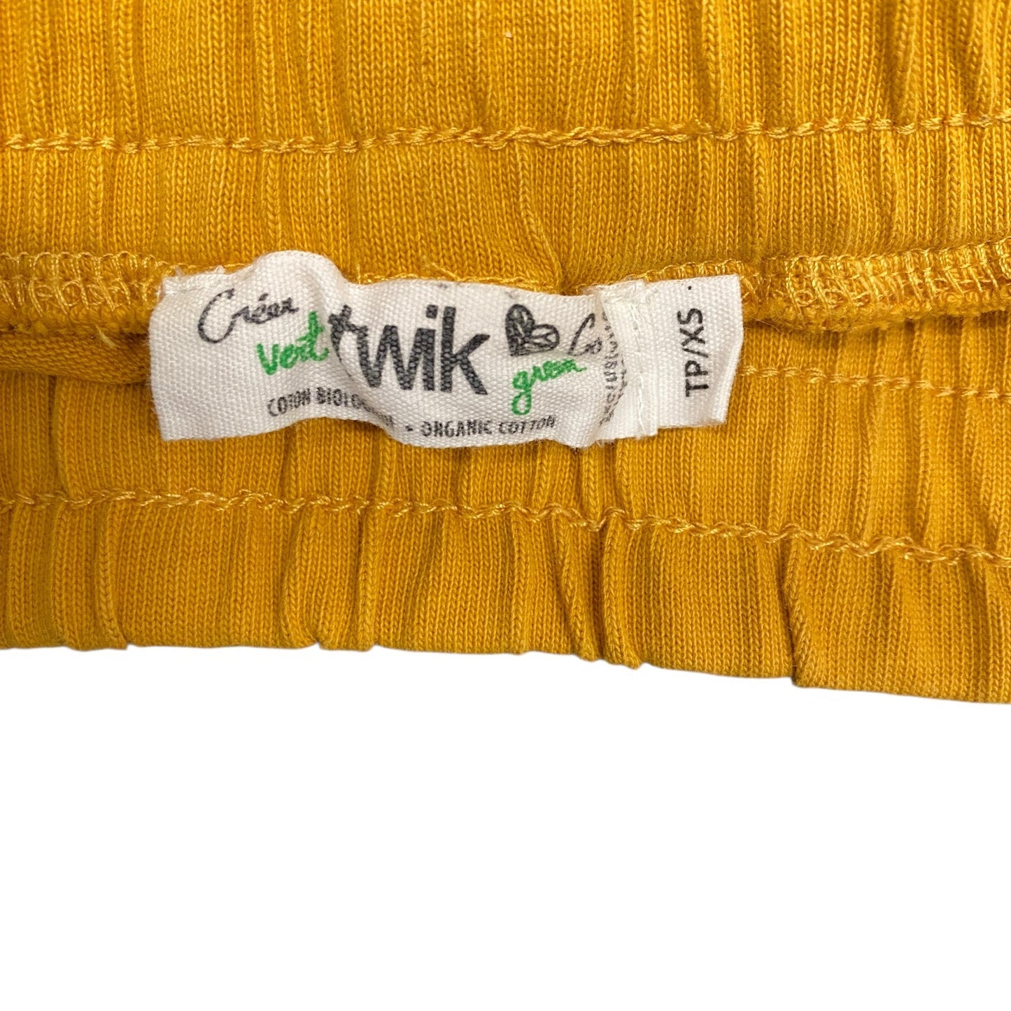 Running Sprinter Shorts Womens XS 25" Waist Yellow Athletic Workout Dolphin Hem