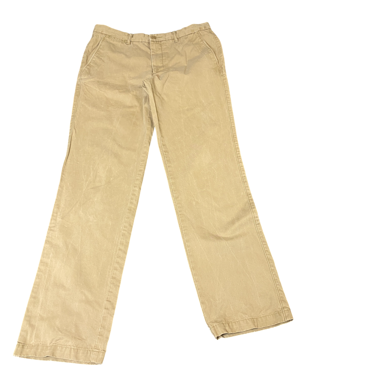 Dockers Pants Mens L Beige Stretch Flex Comfort D1 Slim Low Waist Straight Leg