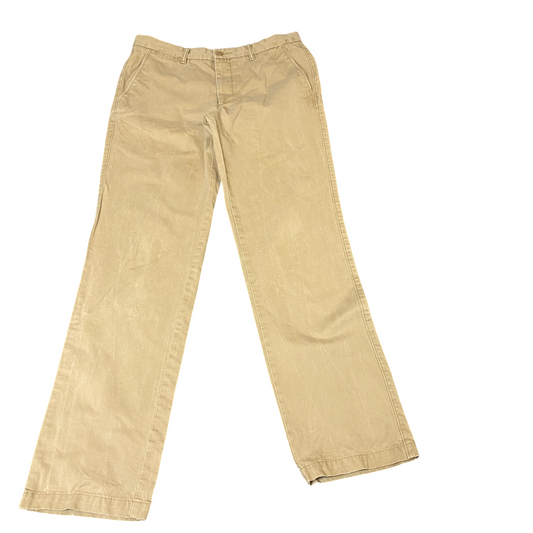 Dockers Pants Mens L Beige Stretch Flex Comfort D1 Slim Low Waist Straight Leg
