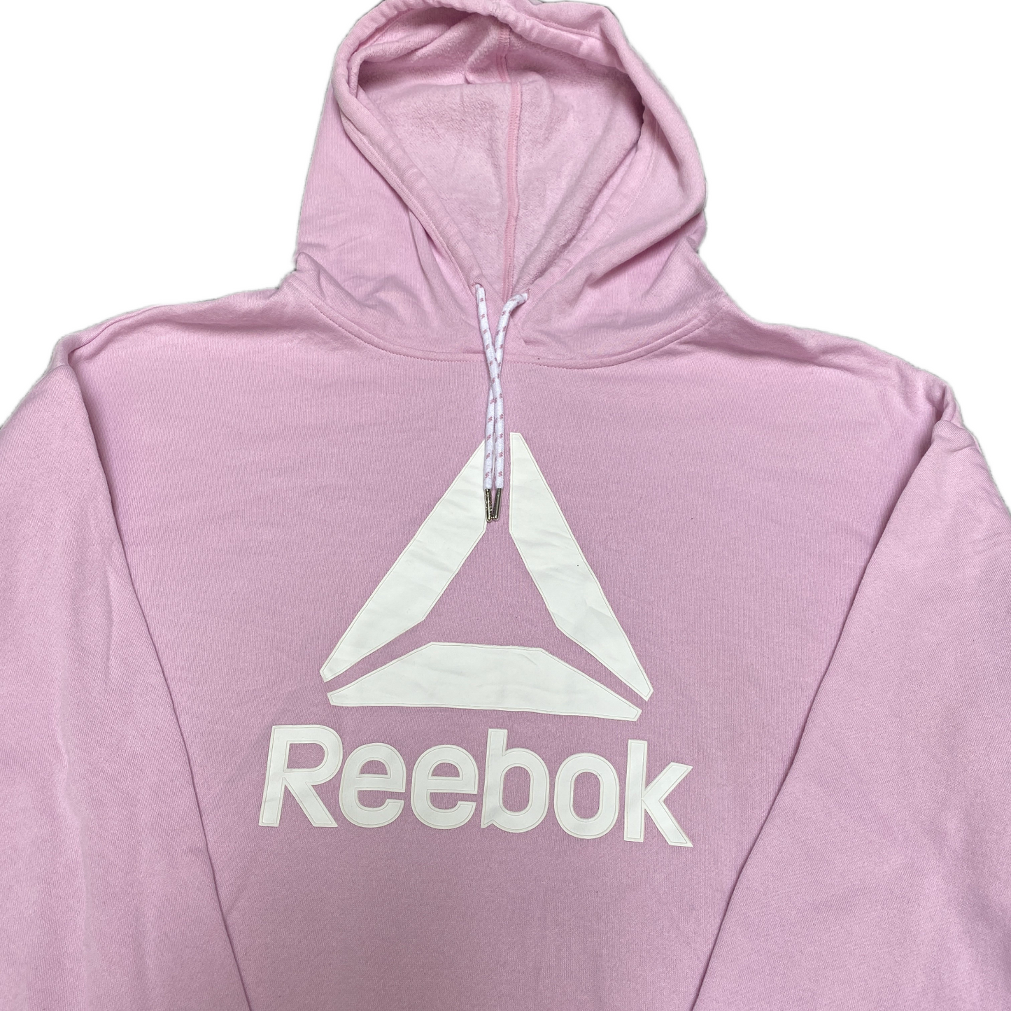Reebok Pullover Hoodie Womens XL Pink Stretch Oversized Long Sleeve Drawstring