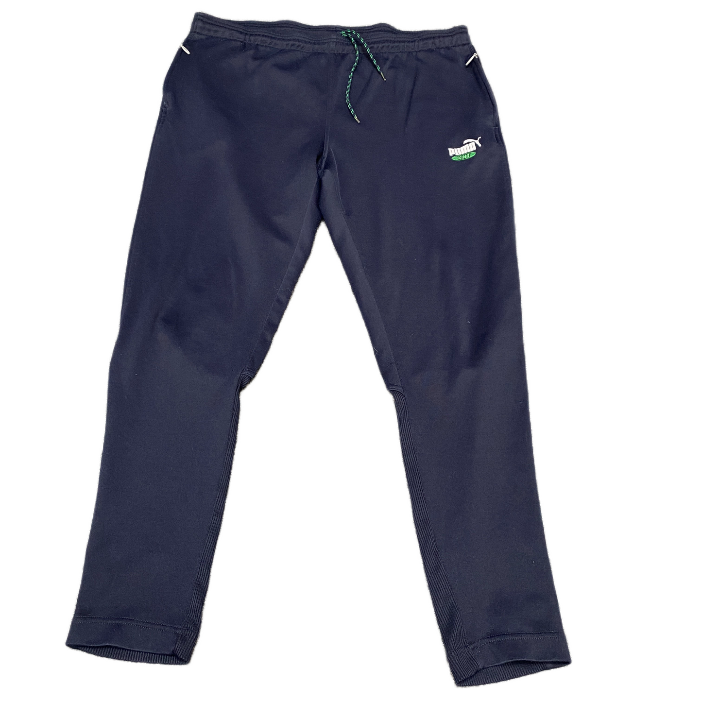 PUMA Joggers Fits as Womens 39" Waist Navy Skinny Leg Gym Training Track Trouser