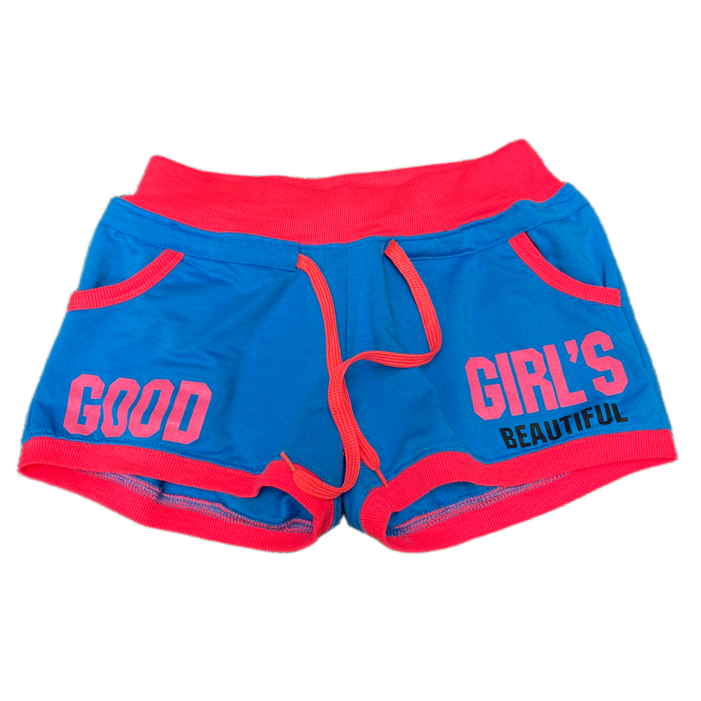 Running Sprinter Shorts Beautiful Girls XL 29" Waist Blue Pink Workout Athletic