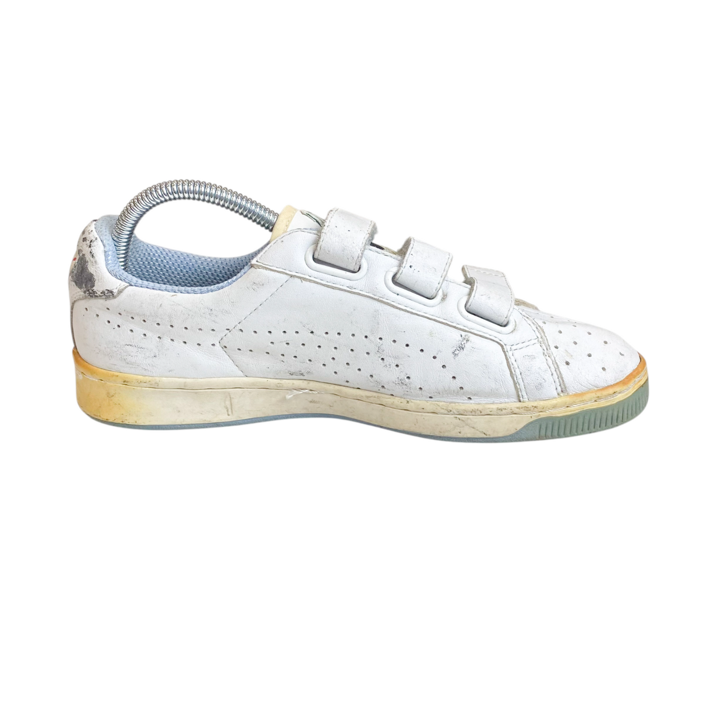 PUMA Boston Running Shoes Men's UK 5 White Leather Upper Low Top Strap