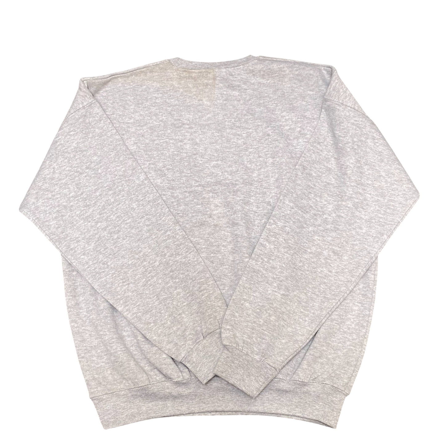 Nike Reworked Sweatshirt Mens M Grey Embroidered Spellout Logo Long Sleeve